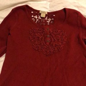 Lucky Brand Burgundy thermal